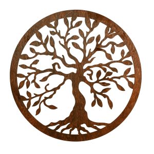 kruhová dekorácia strom života mahagón